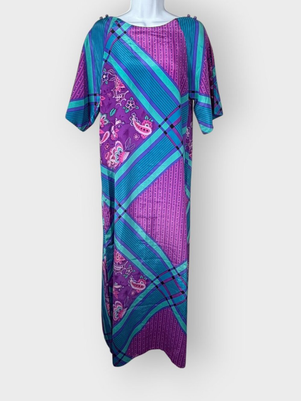 Vintage Malihini Hawaii MuuMuu Dress | Resort Tropical Beachy 70s Hostess